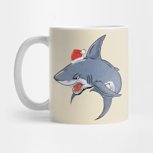 Santa Shark With Xmas Lights Sharkmas Christmas Mug